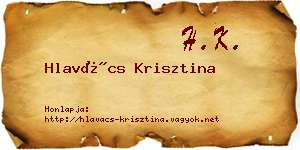 Hlavács Krisztina névjegykártya