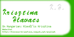 krisztina hlavacs business card